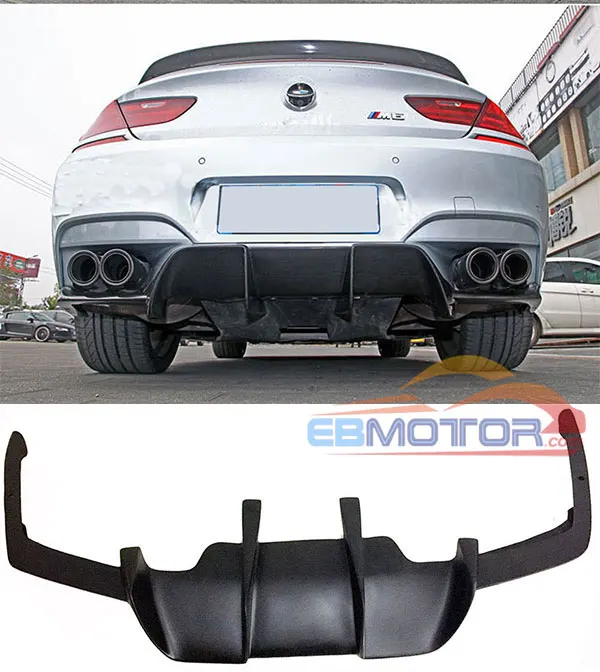 Неокрашенный V стиль задний диффузр для BMW F06 F12 F13 M6 Grand Coupe 640i 650i 2014UP