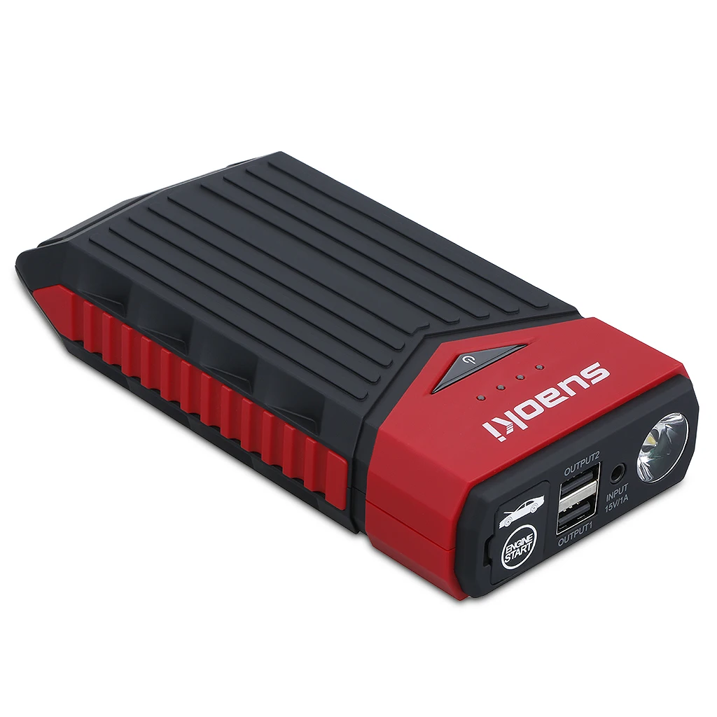 Suaoki T10 3 в 1 автомобиль скачок стартер светодиодная вспышка Двойной USB телефон зарядное устройство банк питания аккумулятор Портативный 12000 мАч 400A стартер