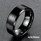 So мужское кольцо, мужское черное керамическое кольцо, матовое обручальное кольцо, мужские Т-образные кольца, мужские ювелирные изделия, Золотые кольца 8 мм6 мм4 мм