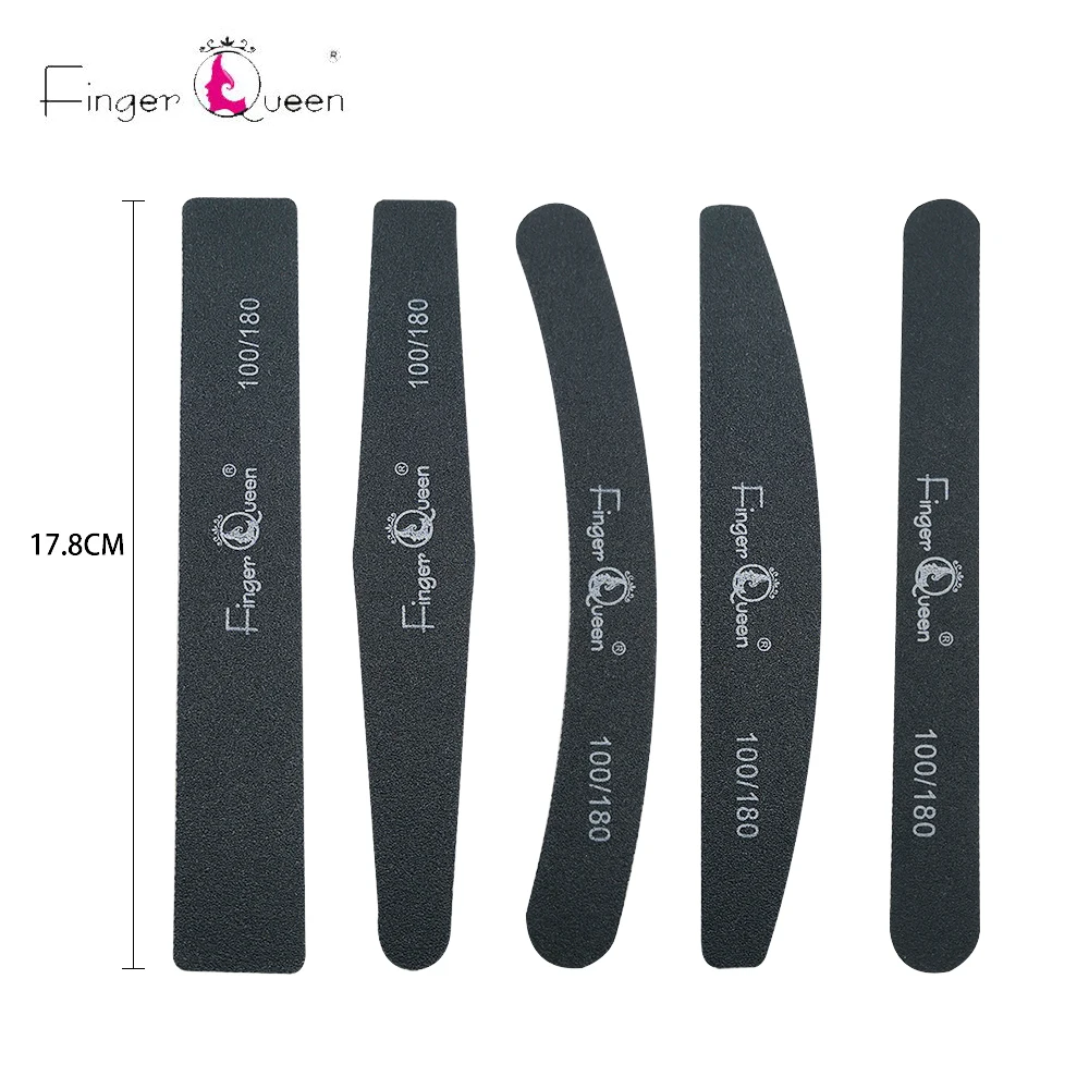 Наждачная бумага для ногтей 5 шт. пилка известь 100/180 двухсторонний шлифовальный
