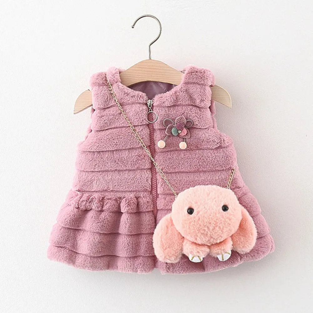 Зима 2020 Детское пальто-жилет принцессы для девочек теплые детские жилетки