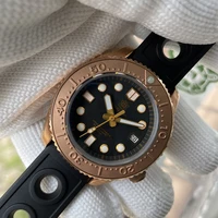 sd1968s mens bronze diving watch steeldive design 300m waterproof japan nh35 automatic movement blue luminous mens wristwatch