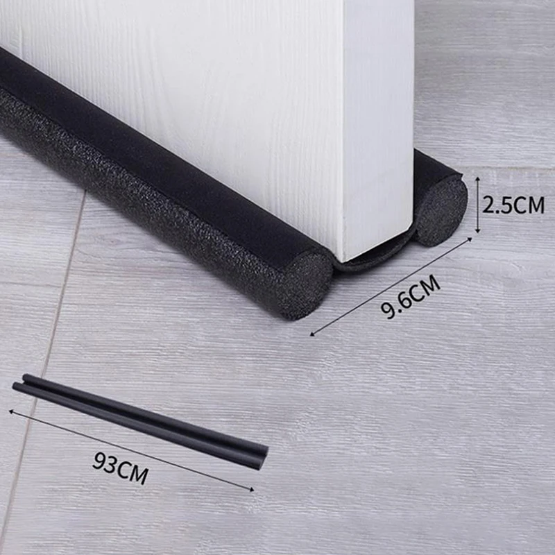 

Hot Selling Cheap High Quality 93cm*9.6cm*2.5cm Flexible Door Bottom Sealing Strip Guard Wind Dust Threshold Seals Draft Stopper