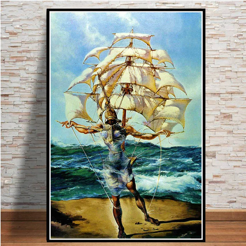 Плакат и принты в стиле ретро психоделическая живопись Сальвадор Дали