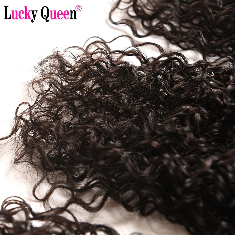 

Brazilian Kinky Curly Bundles 3/4 Bundles 100% Human Hair Weave Bundles Natural Color Non-Remy Hair Extensions Lucky Queen Hair