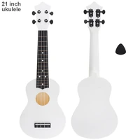 ukulele 21 inch soprano ukulele 15 fret abs material 4 strings hawaii guitar with pick for kids and beginner