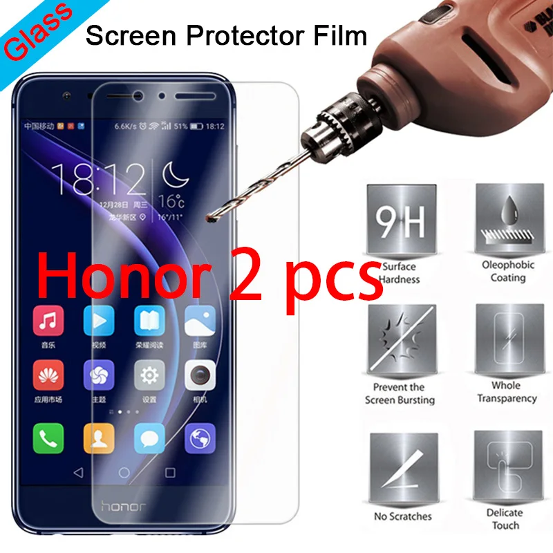 Защитное стекло 9H для Huawei Honor 7C 7A 8A 6A Pro 5A 4A 1/2 шт.|Защитные стёкла и плёнки