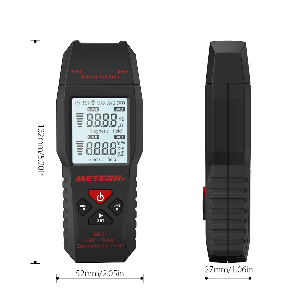 Meterk MK54 EMF тестер Ручной Мини цифровой ЖК детектор электромагнитного поля