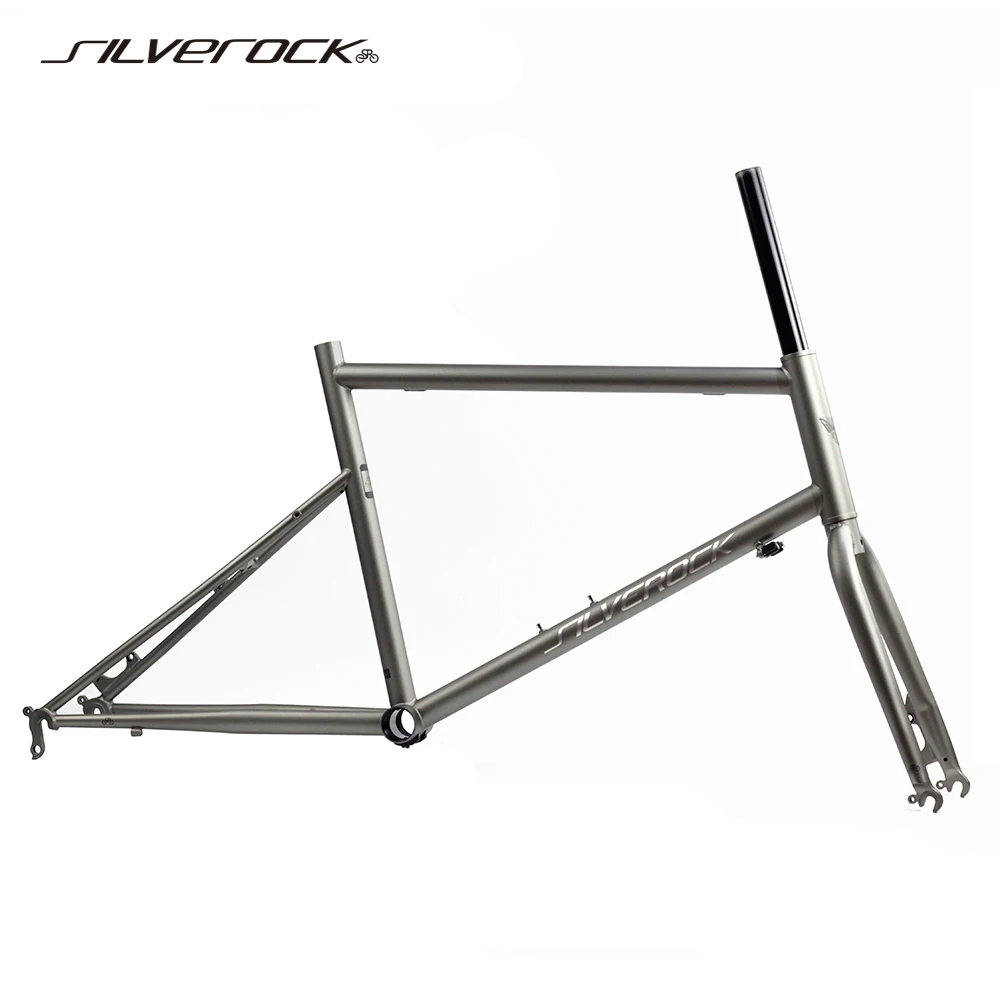 

SILVEROCK Chrome Frame Fork 451 406 20" 1 1/8" Minivelo Frame Fork Disc Caliper U Brake Urban Adult Bikes Frameset