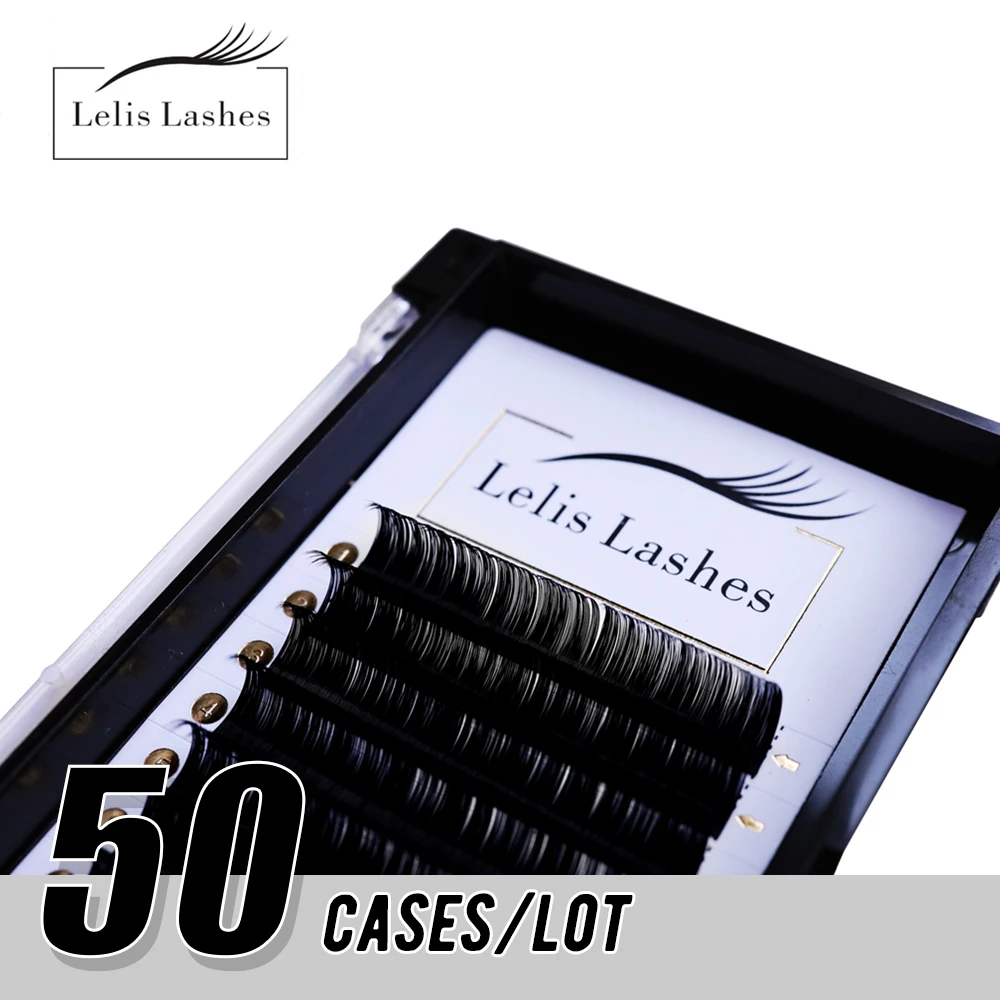 

Ресницы Lelislashes из искусственной норки для макияжа, 50 шт./партия, индивидуальные ресницы из высококачественного шелка, Высококачественные мя...