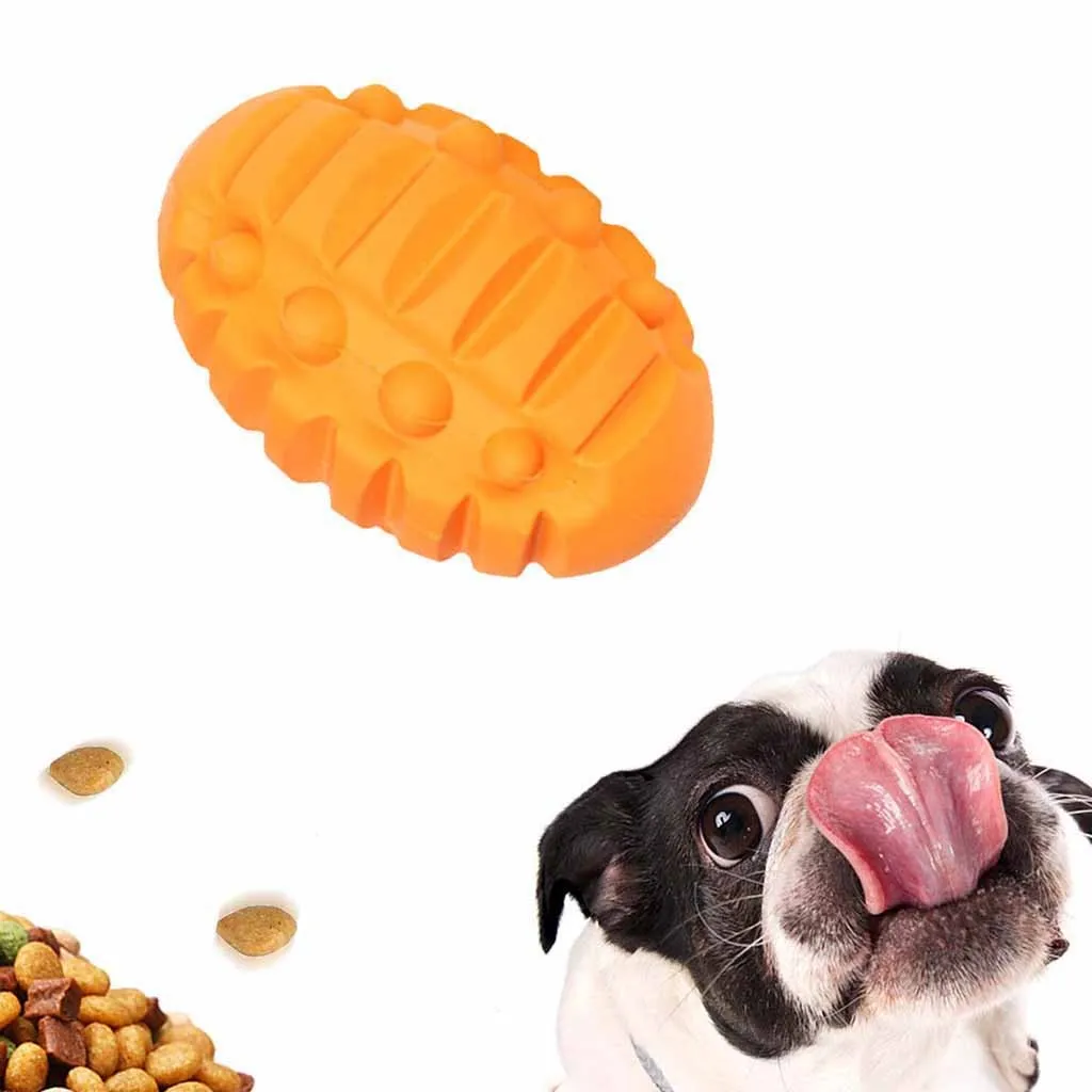 Dog Food Dispenser Ball Pet Chew Toy Bite-Resistant Natural Rubber Clean Teeth Training ball | Дом и сад