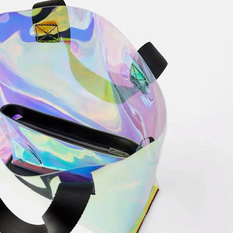 Новинка весна лето 2019 прозрачная сумка через плечо с радугой Большая