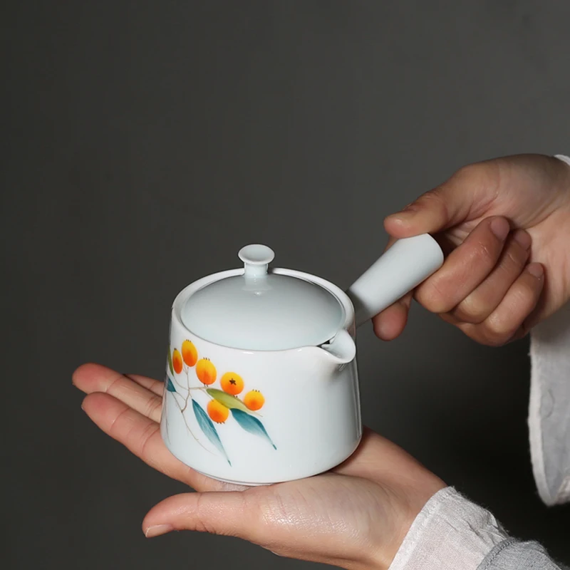 Маленький керамический чайник ручной росписи 160 мл | Дом и сад