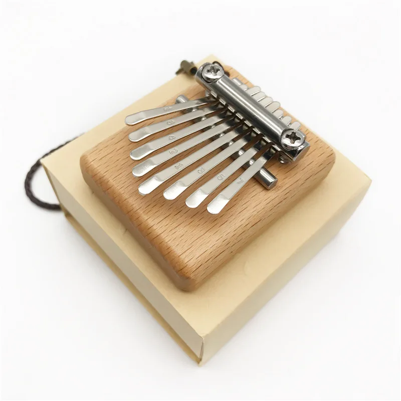 Mini Kalimba 8 Keys Thumb Piano Great Sound Finger Keyboard Musical Instruments Wood for Beginner Gifts | Спорт и развлечения