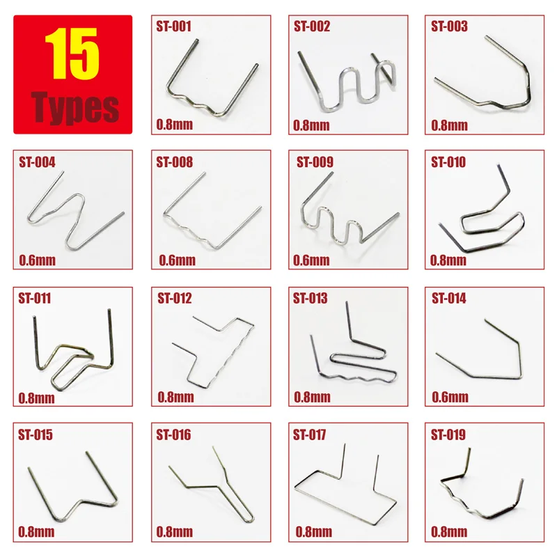 

1500pcs Bumper Repair Plastic Welding Hot Stapler Staples Kit