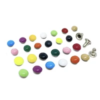 50sets 56789mm coloured domed single cap rivets leather craft rapid repair studs for for shoes bag clothing leather belt hat