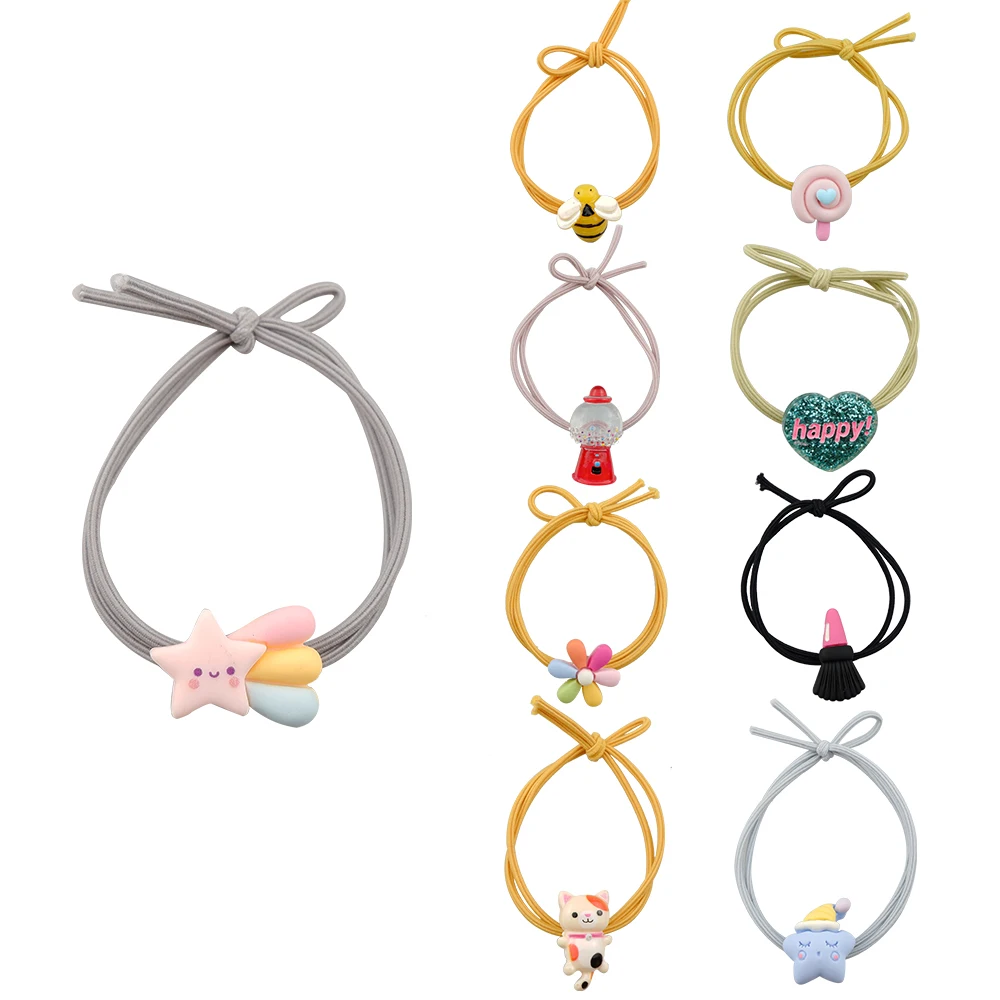 Милые головные уборы для девочек с изображением кота сердца облаков резинки