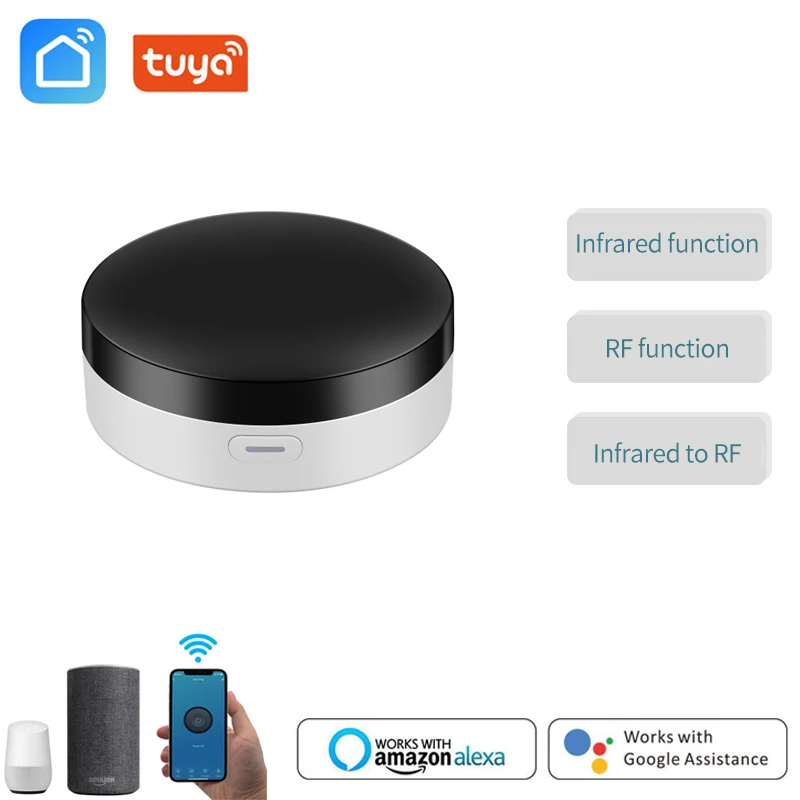 

WIFI RF IR Remote Control Universal Infrared Tuya Smart Home Remote Controller Bluetooth-compatible Works With Alexa Google Home