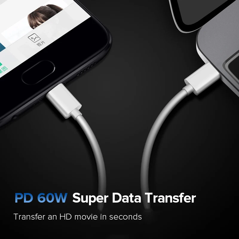 Кабель EECPT USB Type C к кабель PD 60 Вт для быстрой зарядки 4 0 типа Samsung S10 S9 Xiaomi MacBook