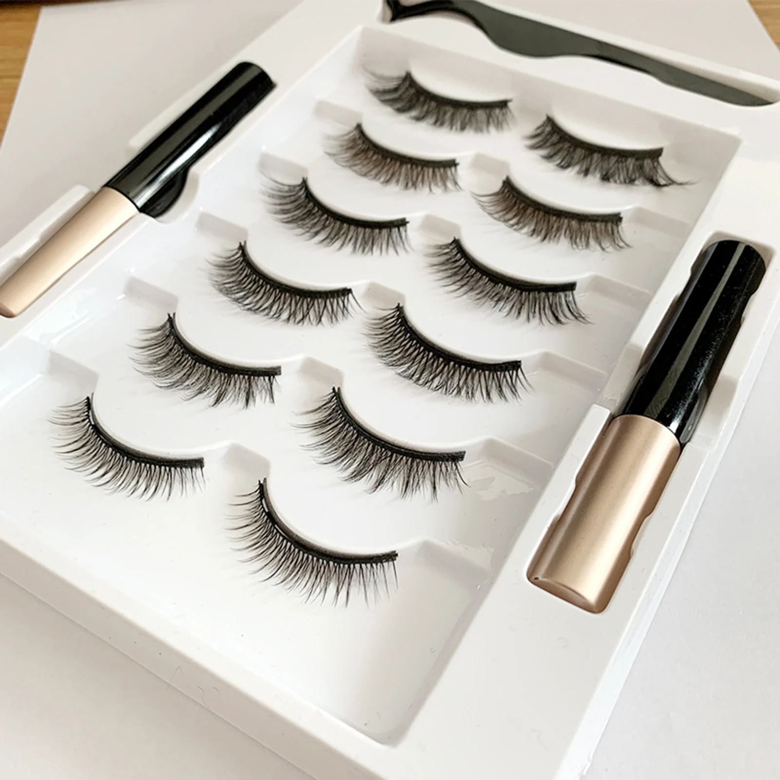 Набор Магнитных век для макияжа жидкая подводка глаз стойкие пинцеты 6