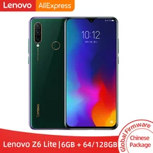 Смартфон lenovo Z6 Lite с глобальной прошивкой, 6 ГБ, 64 ГБ, Восьмиядерный процессор Snapdragon 710, трехъядерный, задняя камера 19,5: 9, капля воды, 6,3 дюйма, 4050 мА · ч