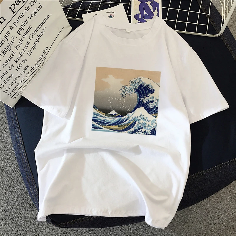 

Women Vintage Style Fashion Oil painting spray Print Funny Summer T shirt Women Vogue Princess Short T Shirt