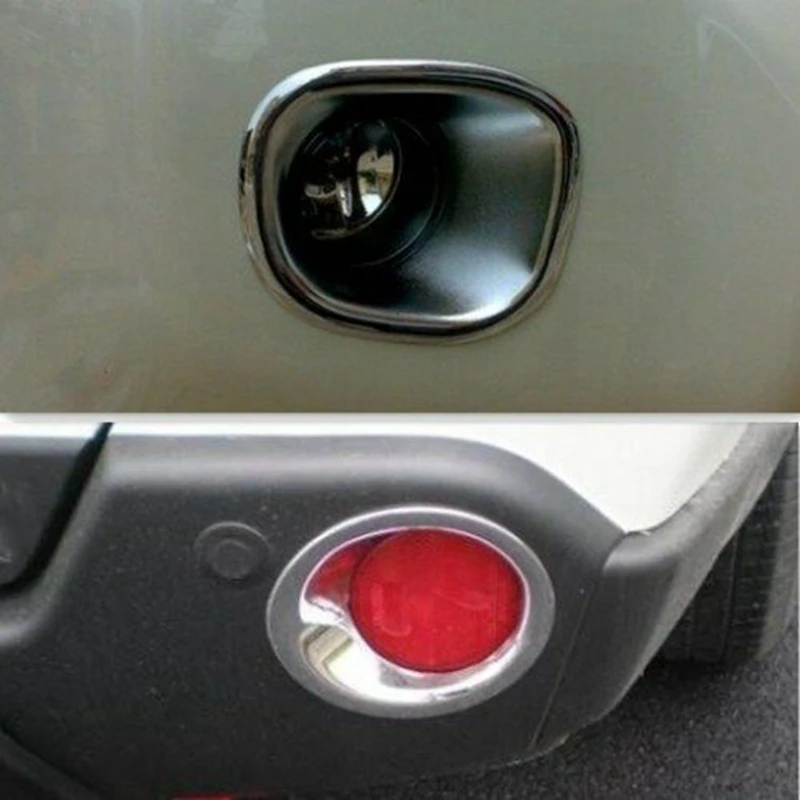 4 шт. ABS Хромированная передняя и лампа заднего противотуманного фонаря Накладка