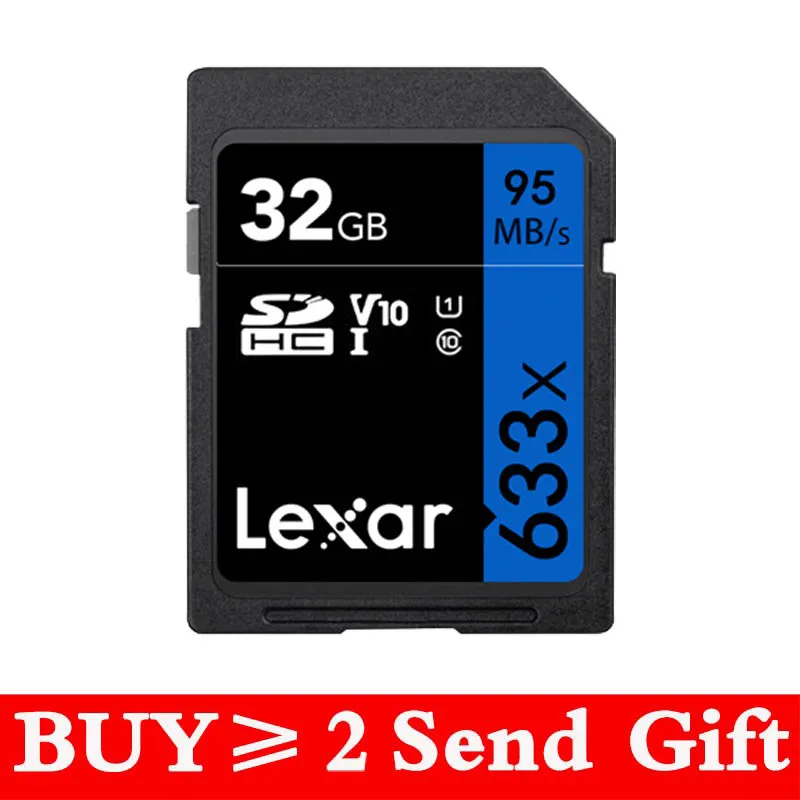 Оригинальная карта памяти Lexar 633x16 ГБ 32 U1 SDHC 64 128 256 U3 sd-карта SDXC класс 10 V10 для 1080p 3D 4K