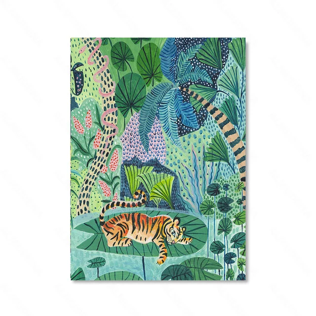 

Diy Diamond Painting Animal Sloth Tiger Subtropical Fashion Nordic Style Simple Handmade Diamond Round Diamond Square Diamond