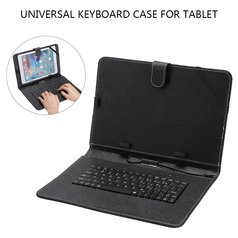 Роскошный кожаный чехол защитный с USB клавиатурой совместимый 10 дюймовым