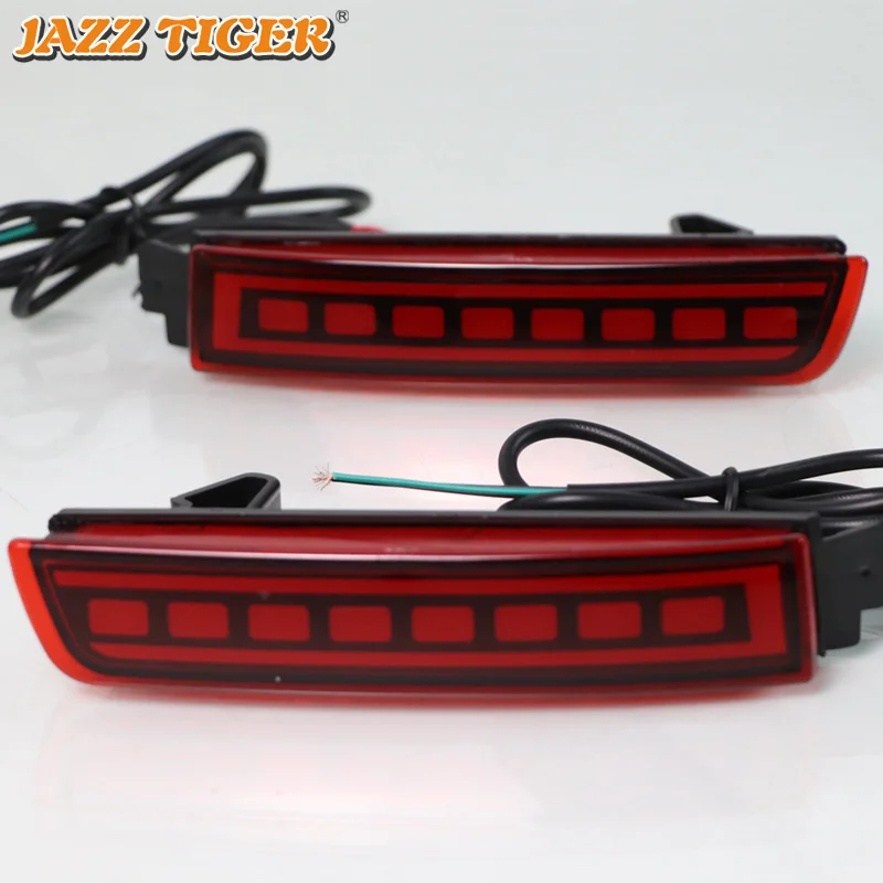Джаз тигр 2 шт. автомобиля светодиодный задний противотуманный фонарь