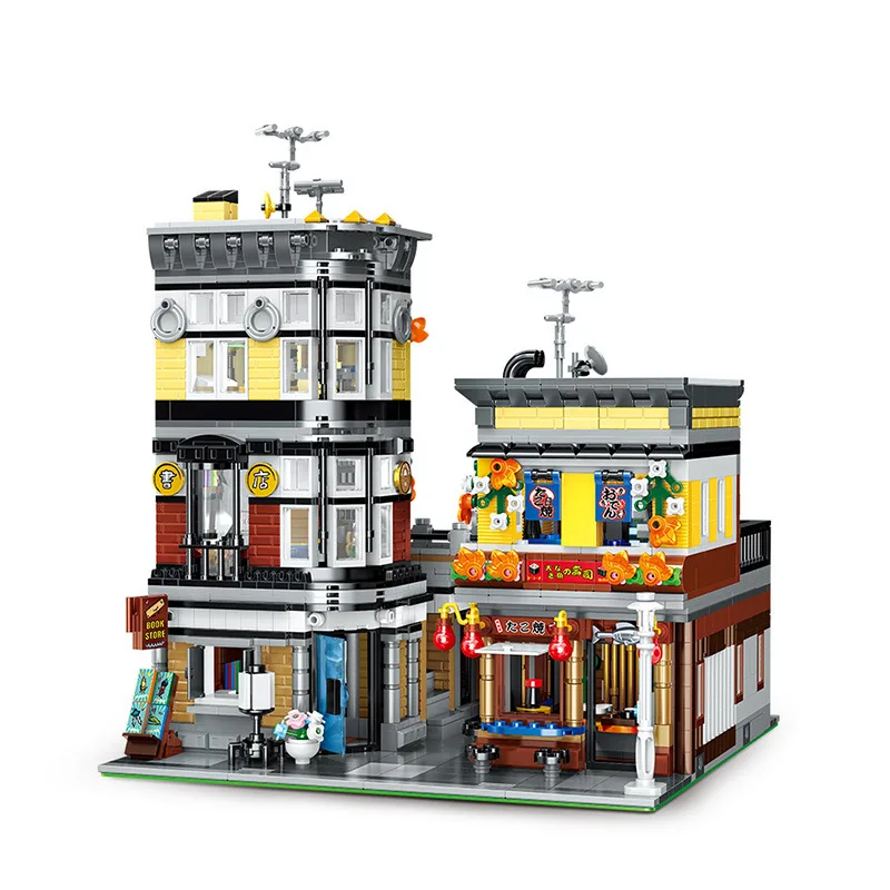 Delicious Sushi Restaurant MOC 82002 City Street View Series 2684PCS Building Block Model Brick Toys Kids Birthday Gift Set | Игрушки и
