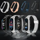 Металлический браслет для Xiaomi Mi Band 3 4 5 6, Безвинтовой ремешок из нержавеющей стали для Mi Band 6 4 3 5