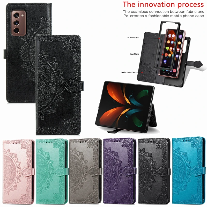

Mandala Pattern Wallet Phone Case Cover for Samsung Galaxy Galaxy Z Fold 2 5G
