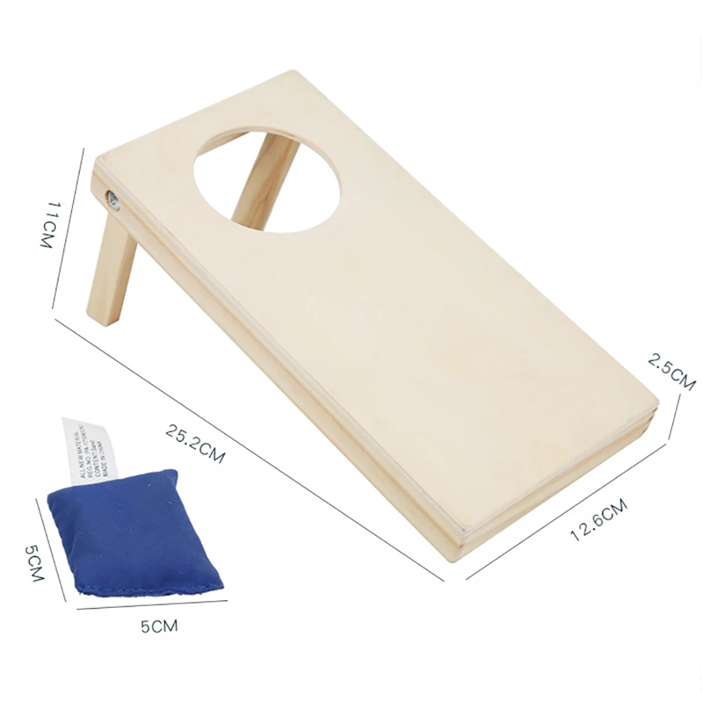 

Wooden Toss Game Set Montessori Educational Wooden Toys for Kids Indoor Family Sandbag Table Game