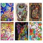 Набор для алмазной живописи Стразы 5D, мозаика с изображением кошек и животных, для творчества, домашнее украшение, вышивка крестиком