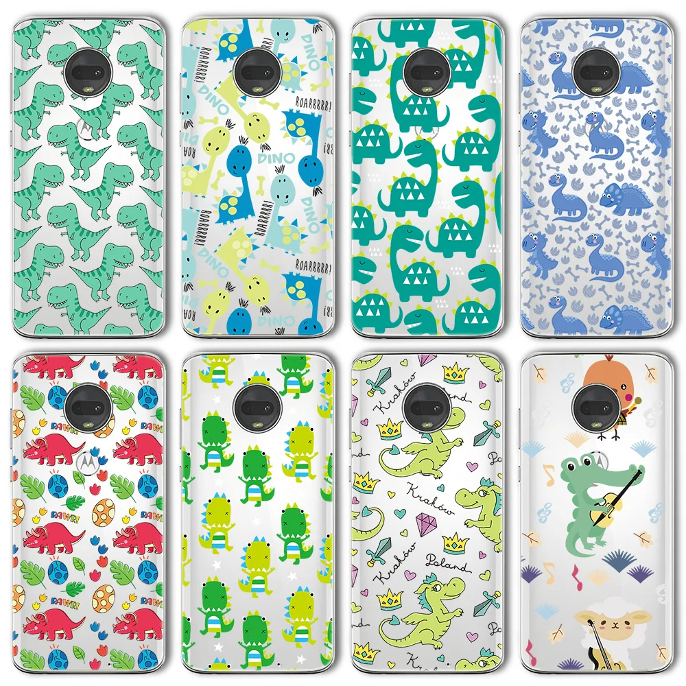 

ciciber Luxury Cute Dinosaur Case For Motorola Moto G10 G30 G9 G8 E7 E6S G7 G6 E6 G5 G5S E5 One Macro Plus Play Power Lite TPU