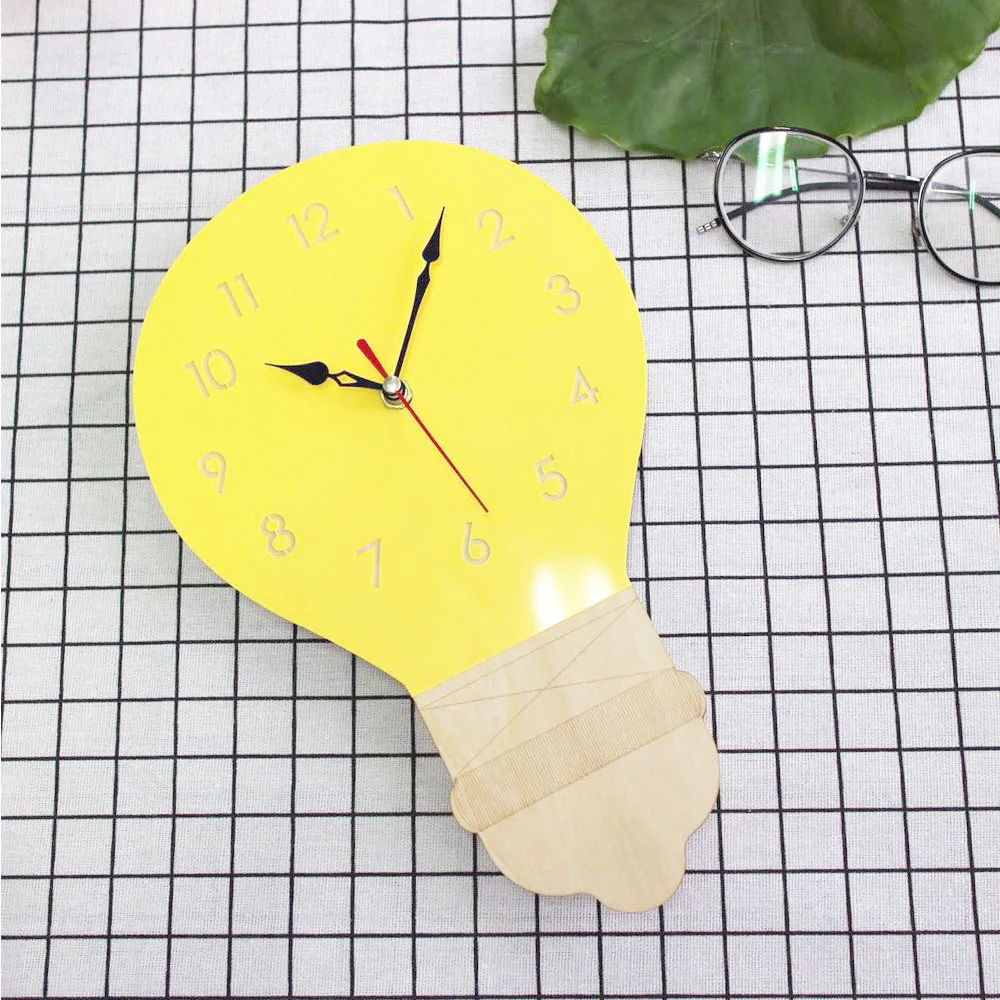 

European Style Children's Bedroom Mute Sweeping Seconds Creative Wall Clock Living Room Home Cartoon Acrylic Clock
