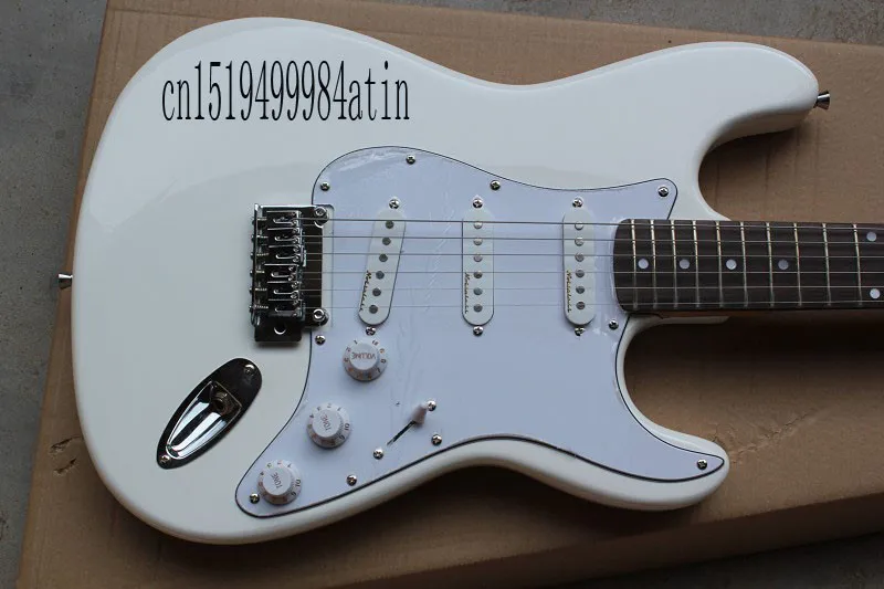 Бесплатная доставка Новая F 6 струнная желтая электрическая гитара кремового