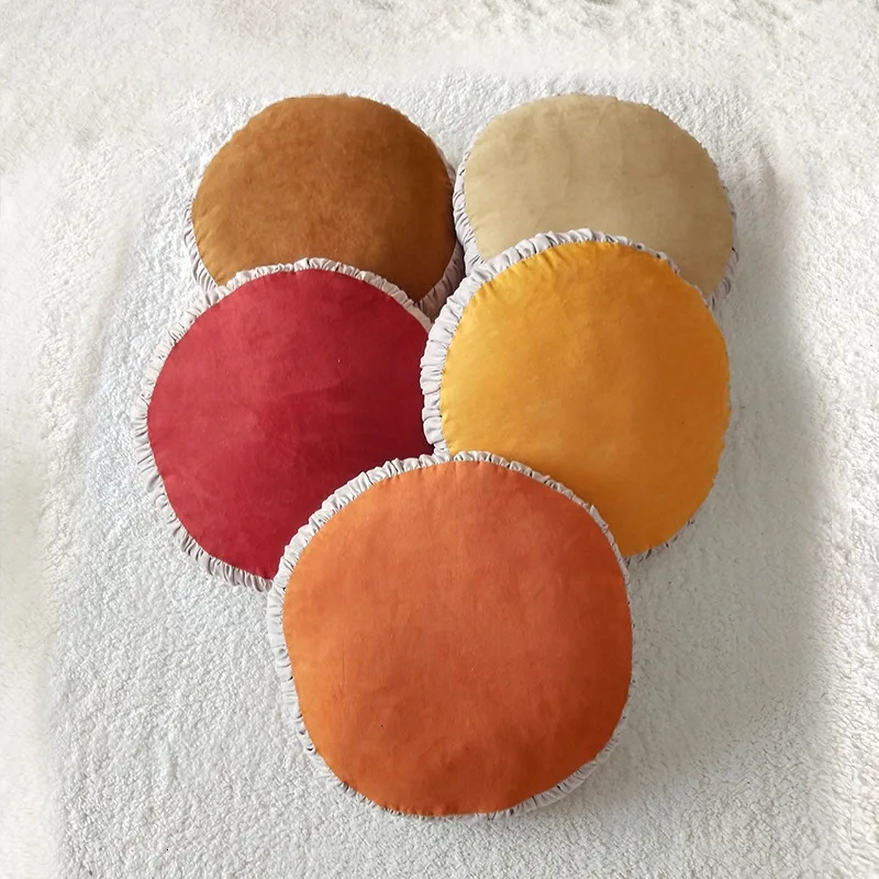 Замша сращивания Подушка Almofadas Para декоративный диван торт Автомобильная круглая