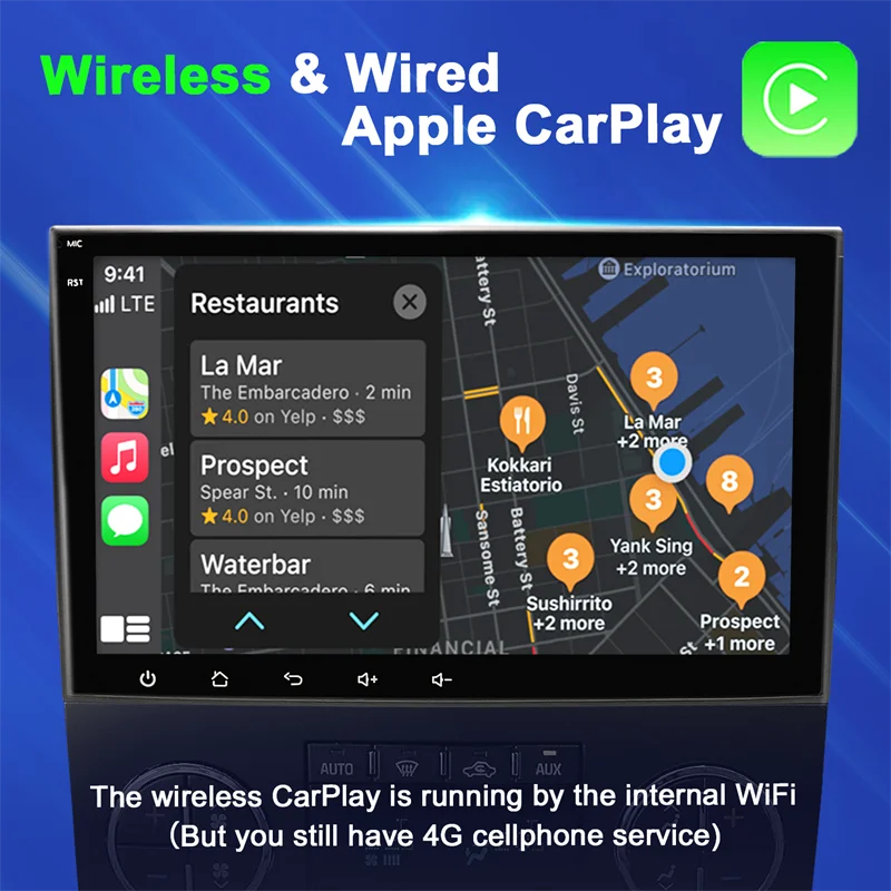 IYING автомобильный планшет Carplay Android Радио Мультимедийный Bluetooth авторадио радио FM