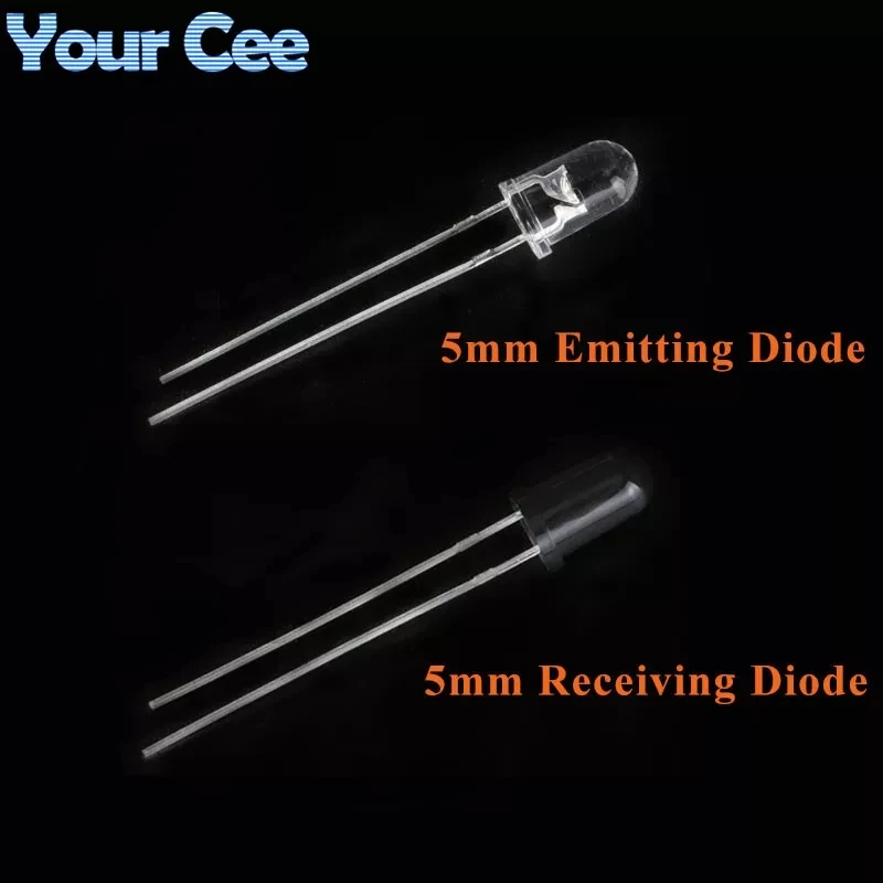20pairs 5mm 940nm LEDs Infrared Emitter and IR Receiver Diode Diodes 301A for arduino | Электронные компоненты и