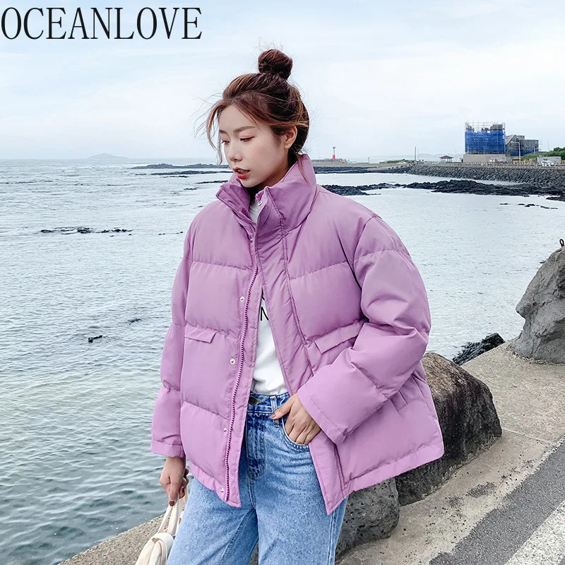 Новинка 2020 года. Зимняя женская куртка на молнии с воротником стойкой. Теплая