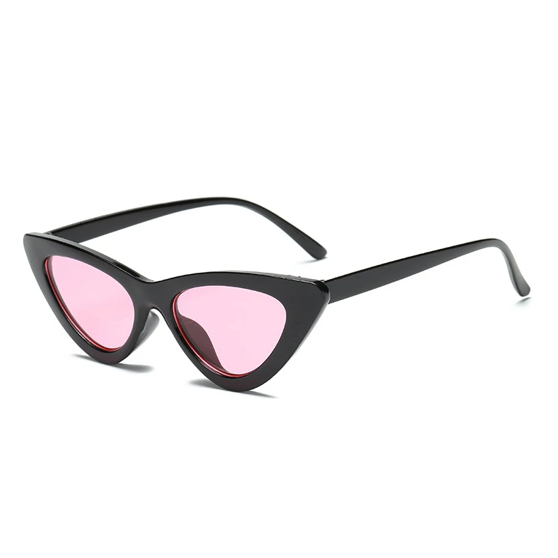 

KLBS Sexy Sunglasses Women Small Frame cat eye Luxury Brand Designer Blue Pink Clear Lens Sun Glasses Female Oculos De Sol