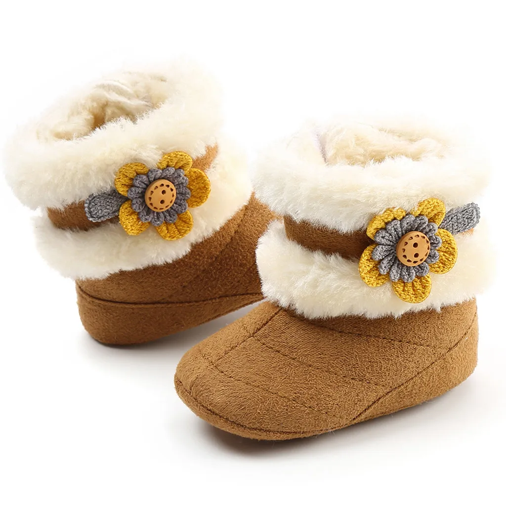 SAGACE/милые сапоги принцессы с цветочным принтом для маленьких детей Зимняя