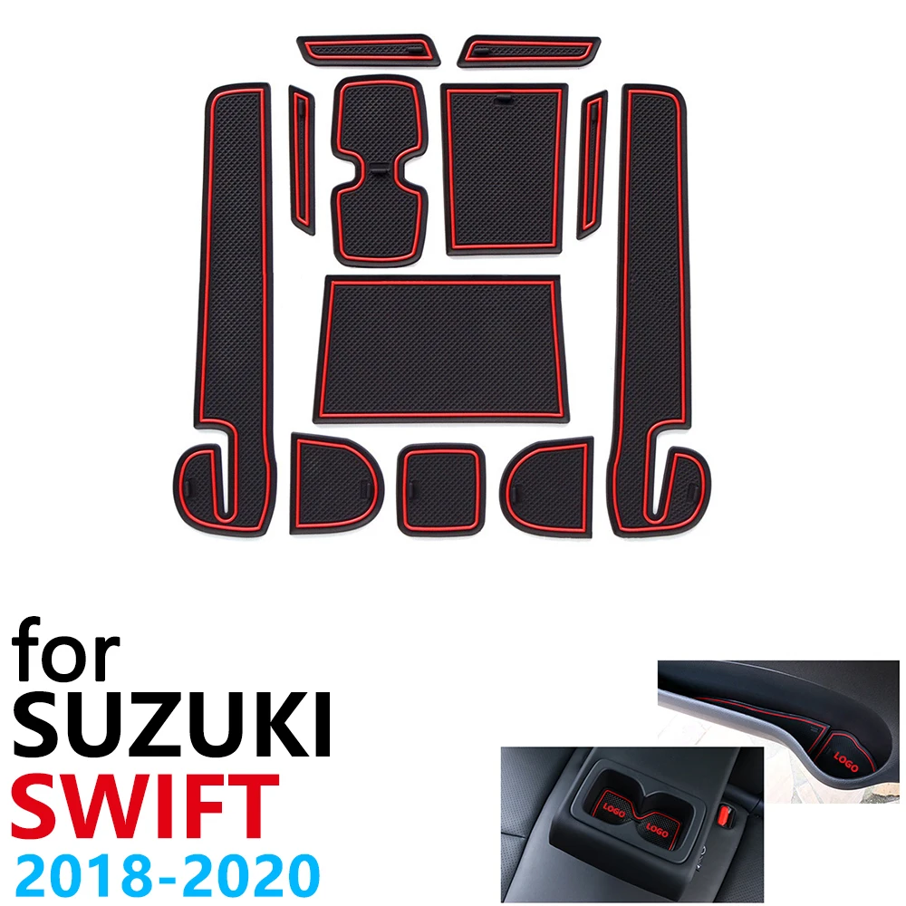 

Anti-Slip Rubber Cup Cushion Door Groove Mat for Suzuki Swift 4 ZC33S 2018 2019 2020 Sport Dzire Car Accessories mat for phone