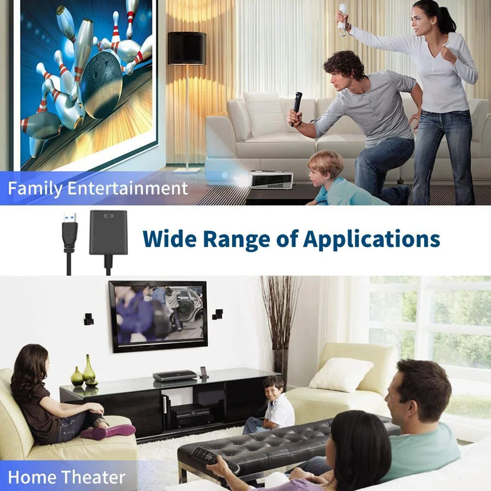 1080P Full Video Audio Multi-Display USB3.0 to HDMI-совместимый конвертер Внешний адаптер видеокарта