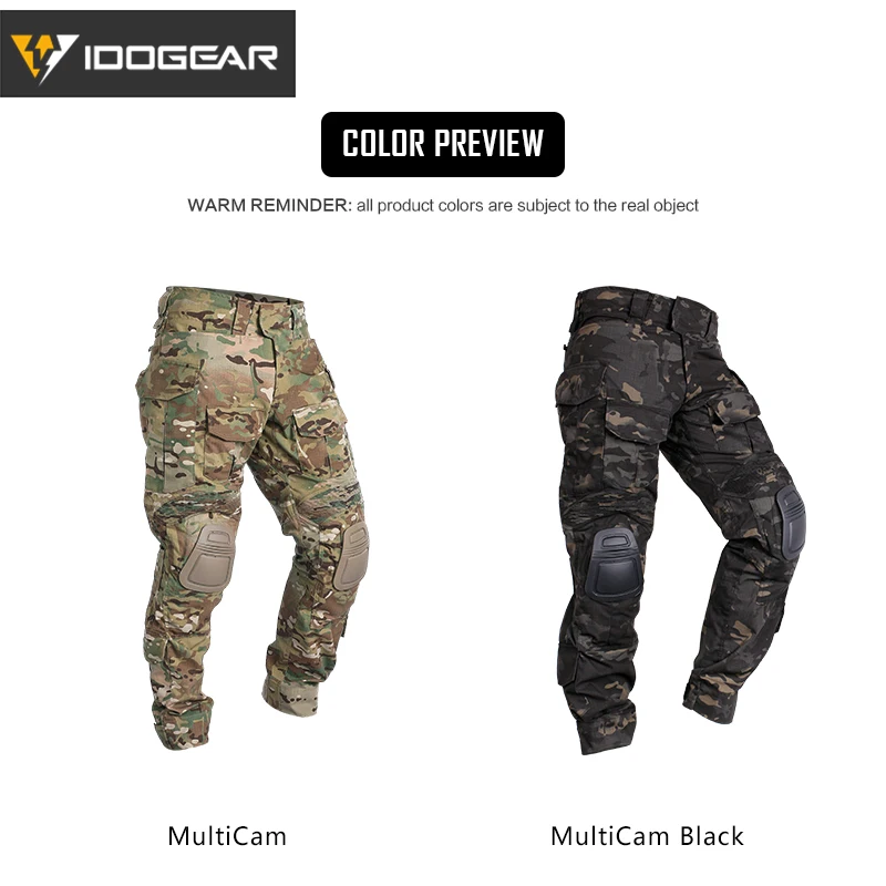 Тактические штаны IDOGEAR G3 с наколенниками брюки для страйкбола Мультикам CP gen3