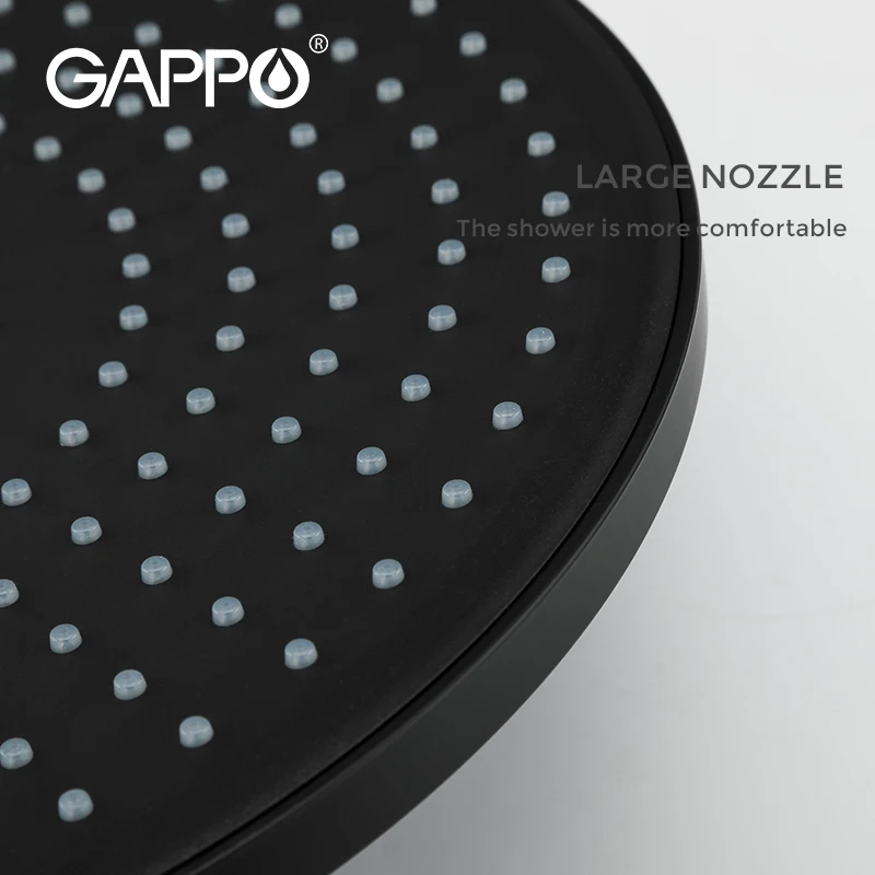 

GAPPO Shower System Bathroom Black Rainfall Shower Mixer Wall Mounted Shower Concealed Shower Tap With Hand Sprayer