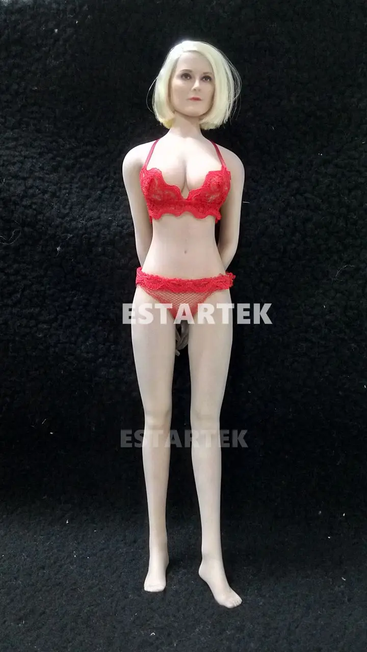 Estartek 1/6 индивидуальный сексуальный красный кружевной комплект бикини нижнего